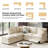 Cashin 97.5“ Modern Oversized Double-Layer Cushion Storage Sectional Sofa with Extendable Foot Pedal-122496730