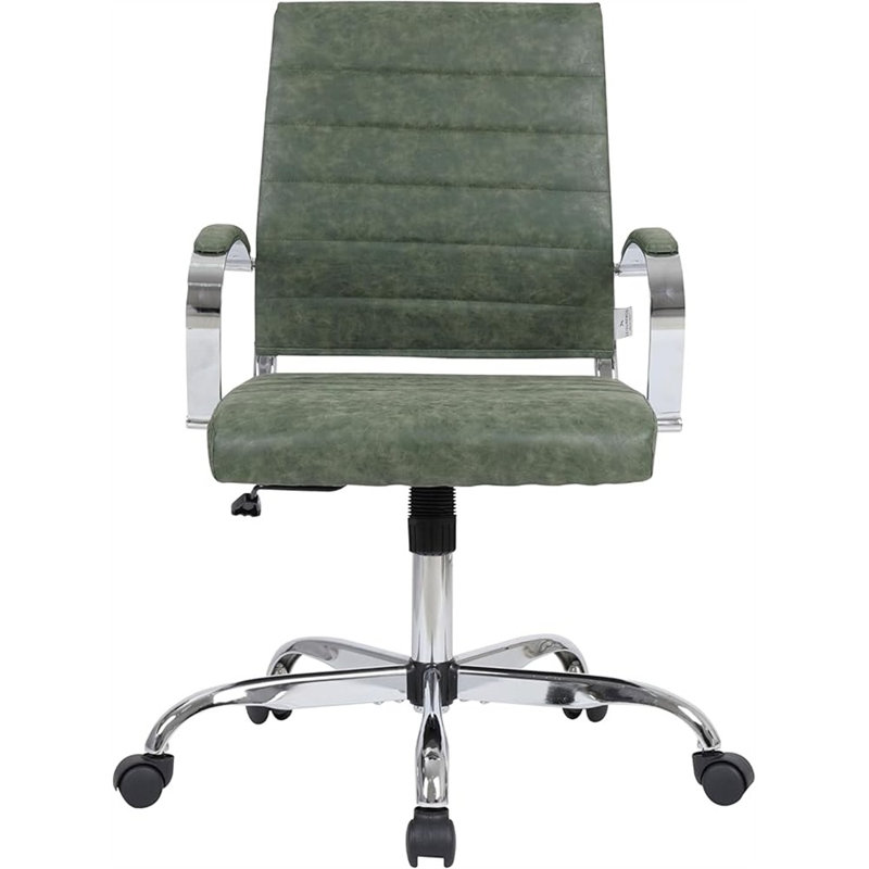Chaise de bureau LeisureMod Benmar, vert, Green
