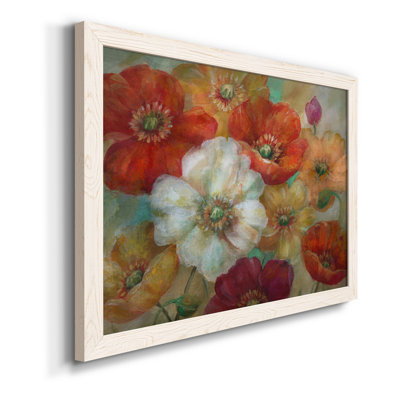 Poppycentric - Peinture sur toile encadrée