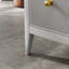 Ensemble de meuble-lavabo sur pied simple 48 po avec façade cannelée, tiroirs à fermeture en douceur, fabrication en bois massif et plateau en marbre d'ingénierie - entièrement assemblé-1254562833