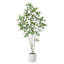 Érable artificiel Adcock avec jardinière ronde blanche, érable artificiel en pot pour la décoration intérieure-1536425910