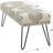 Castulo Multi Colored Cotton Fabric Tribal Home Bench with Metal Hairpin Legs-2025725405