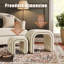 Repose-pieds 2 pièces en velours Jaymen-918877802