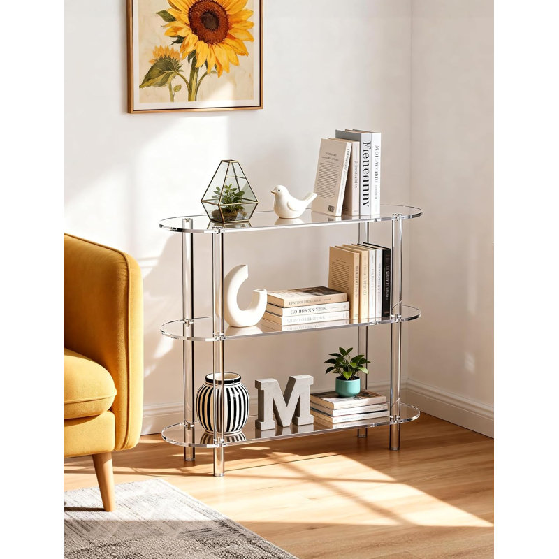 Emony Bookcase, (3 Shelves) 28.3" H x 31.5" W x 9.4" D