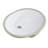 Topcraft White Ceramic Oval Undermount Bathroom Sink