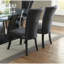 Ensemble de chaises noires 2 pièces en similicuir noir