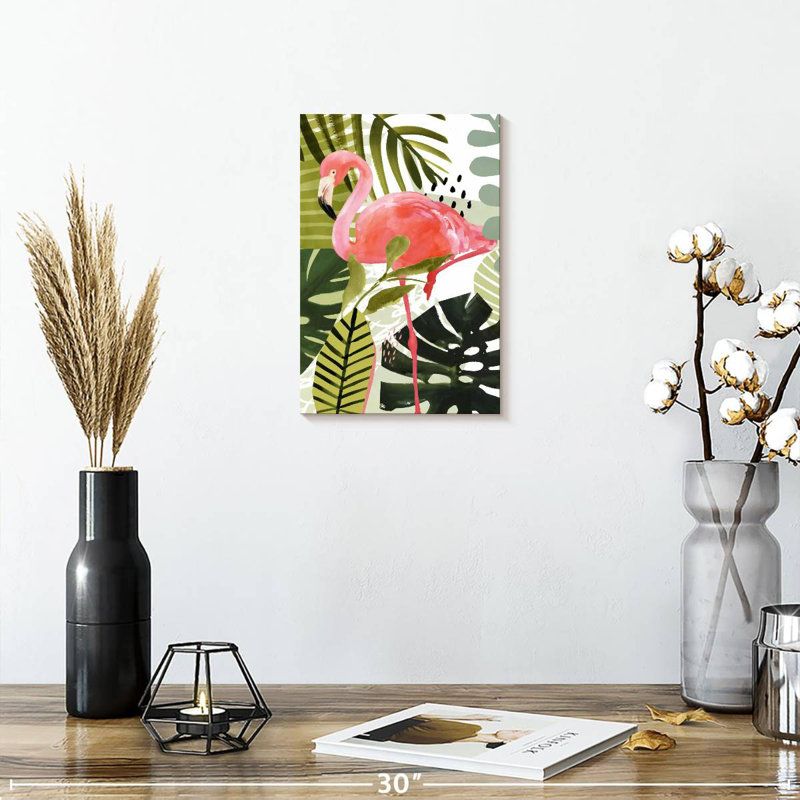 Brampt Flamingo Forest I, 12" H x 8" W