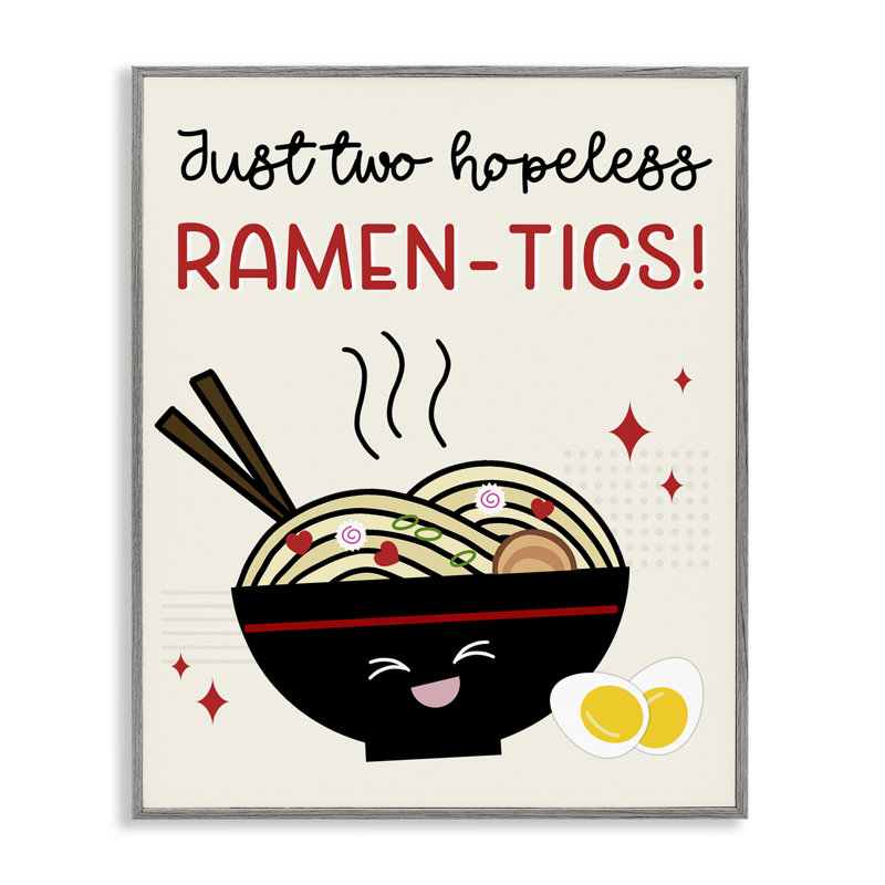«Two Hopeless Ramen-tics», estampe numérique par Anna Quach, Estampe numérique Farmhouse, H 30 po x l 24 po
