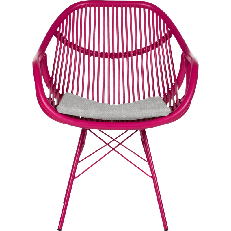 Stockholm Upholstered Arm Chair, Hot Pink