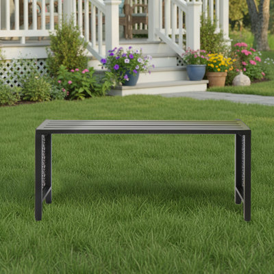 39.3-Inch Patio Metal Bench by Ebern Designs