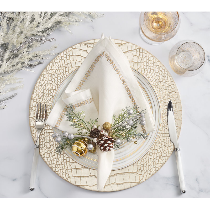Croco Placemat, Gold