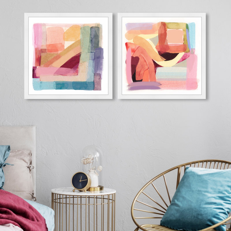 «Abstract Tone», ensemble de 2 impressions encadrées, H 22 po x l 44 po