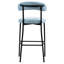 26 tabourets de bar modernes bleus 26 po avec rembourrage en mousse haute densité, structure en métal tendance, idéale pour un îlot de cuisine, un bureau ou une coiffeuse, une chambre confortable, un café