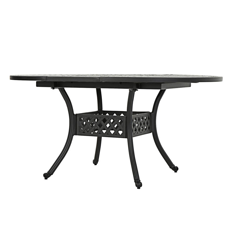 Outdoor Expandable Dining Table, Black