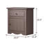 Table de chevet Stav, 1 tiroir et porte, 25 pouces, style planche, bois massif-100783548