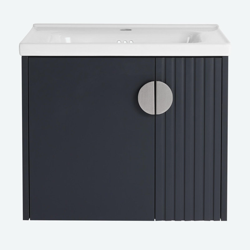 Ensemble de meuble-lavabo simple 23,8 po Negeen, Gris
