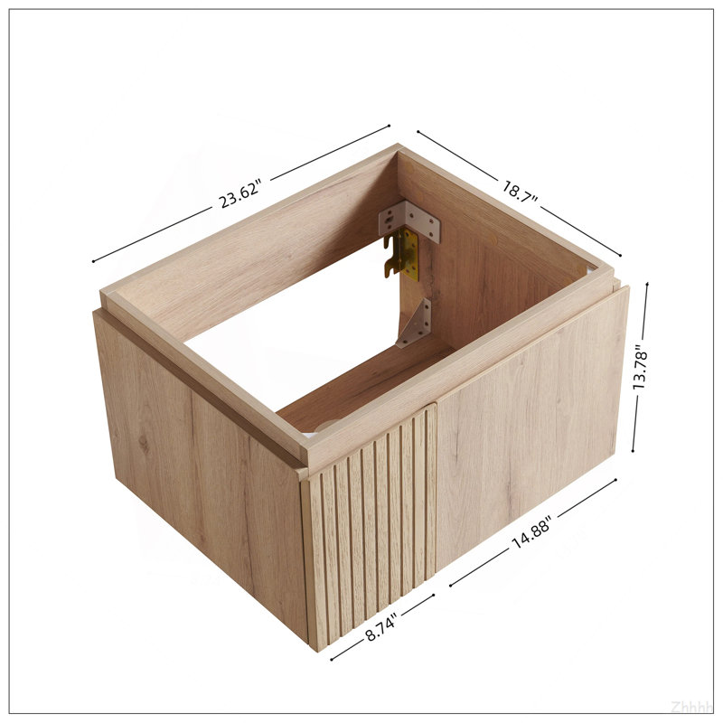 Armoire 24 po 24 po MURI, Chêne blanc