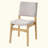 Upholstered Stackable Dining Chairs Set of 2 - Linen Fabric Seat, Frame, Rustic Modern Kitchen & Dining Room Chairs-673437103-673437097