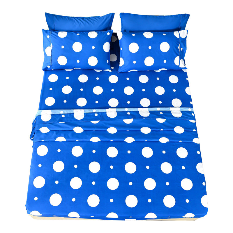 Microfiber Polka Dots Sheet Set, King