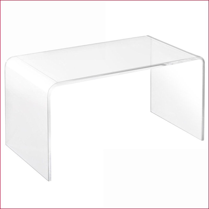 Table basse 32 po en acrylique transparent, conception cascade minimaliste - peu encombrante Presque incassable pour le salon