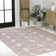 Cindia Casual Coastal Flamingos Two-Tone Pink/Cream Indoor/Outdoor Rug
