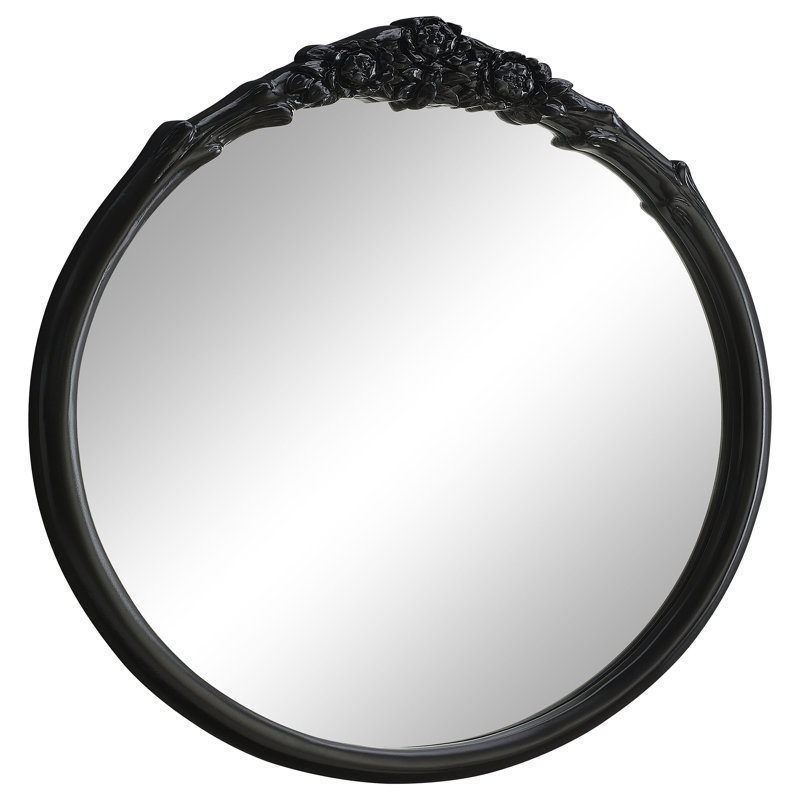 Miroir mural Aruther, Noir lustré