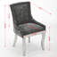 Ensemble de 2 chaises en chenille avec pieds courbés et garniture de rivets-850076433