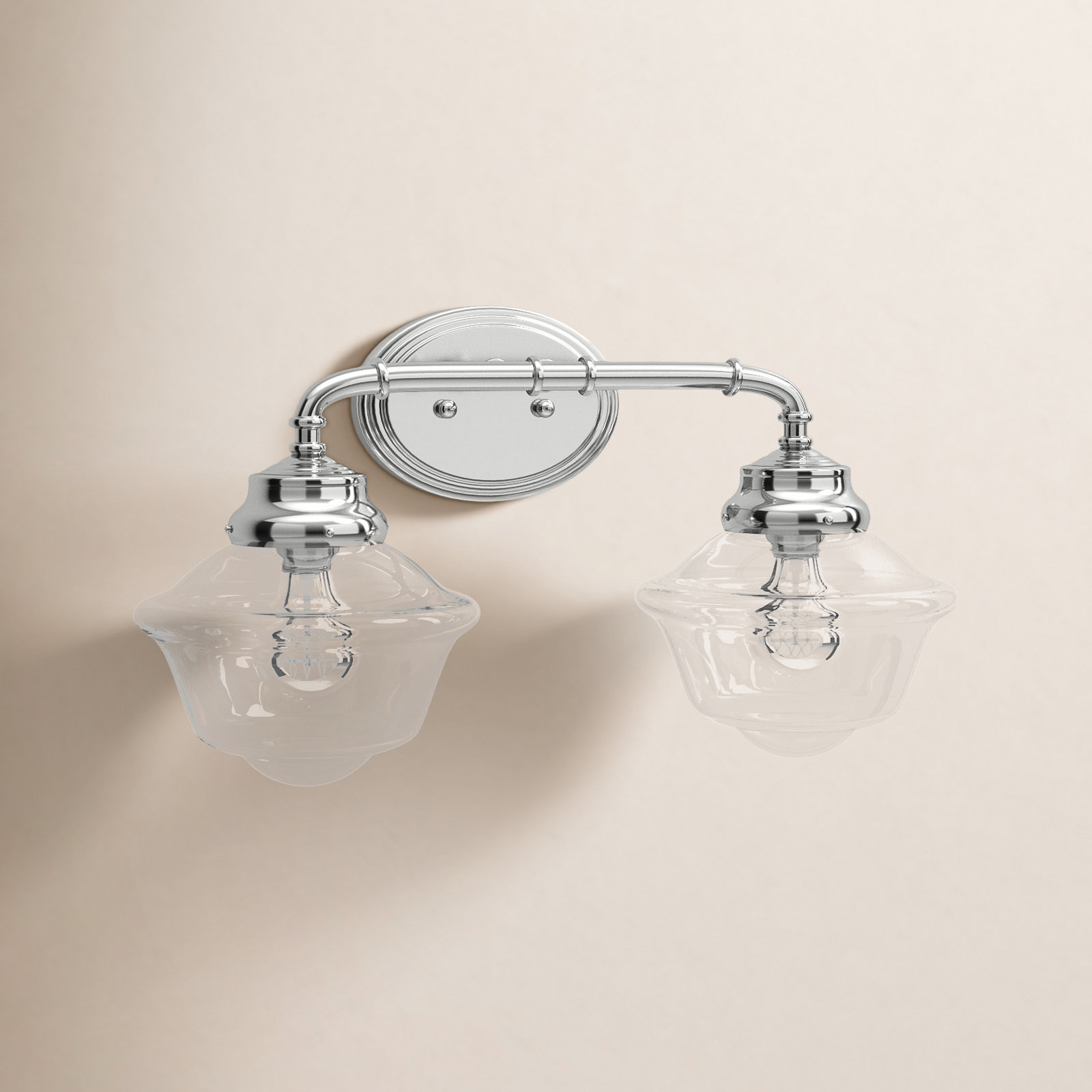 Anderson 2 Light Transparent Dimmable Vanity Light