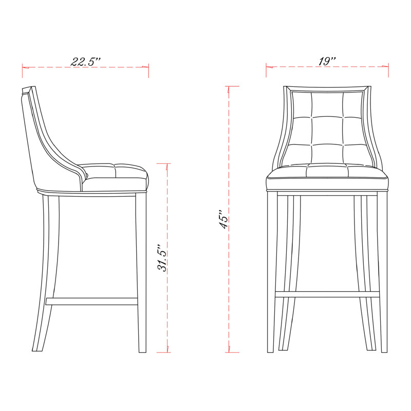 Tabouret de bar Fifth Avenue, Tabouret de bar (siège d'une hauteur de 31,5 po), Galet