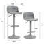 Ensemble de deux tabourets de bar pivotants réglables modernes avec dossier profilé et base en métal robuste pour îlots de cuisine et comptoirs-714328008