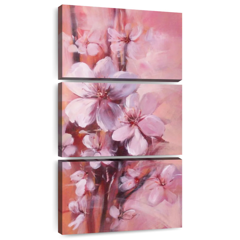 Fleurs d'amandier japonais, H 32 po x l 15 po