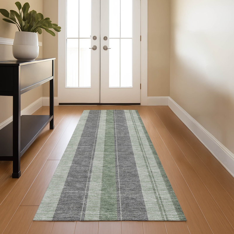 Premium Machine Washable Mayfield AMF1954 Stripes Rug, Runner 2'3" x 7'6"