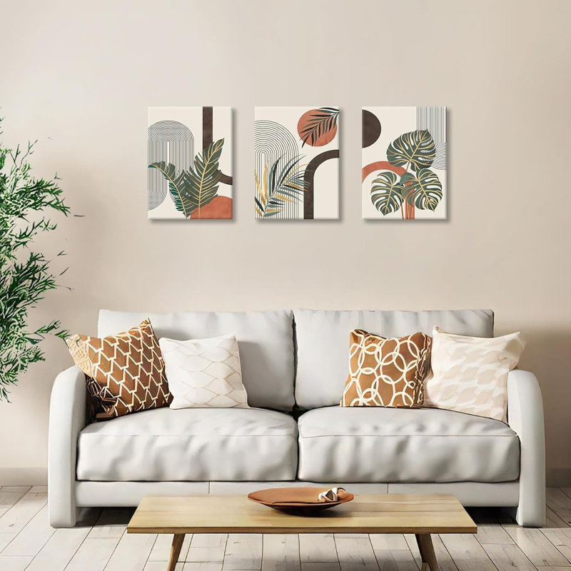 3 Piece No Frame Print on Canvas