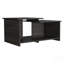 Table basse Wema 3, tablette inférieure ouverte - espresso, table