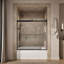 Levity Plus Less Sliding Bath Door, 61-9/16 In. H X 56-5/8 - 59-5/8 In. W, With 5/16 In.-Thick Crystal Clear Glass-168319133