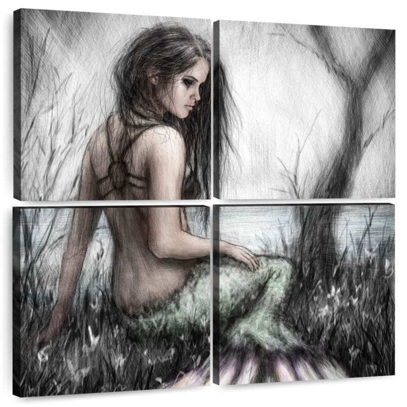 Kelan Mermaid's Rest, 26" H x 26" W