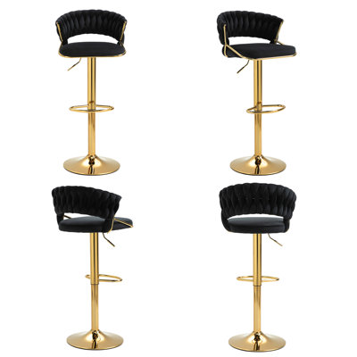 Christal Swivel Upholstered Adjustable Height Counter Stool