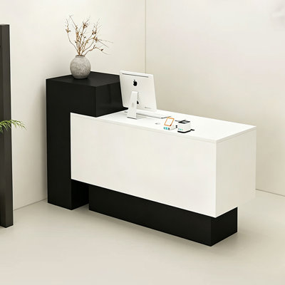 Contemporary Rectangular Manufactured Wood Reception Desk