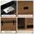 Aldiana 36'' Sliding Barn Door Freestanding Single Bathroom Vanity with Sintered Stone Top