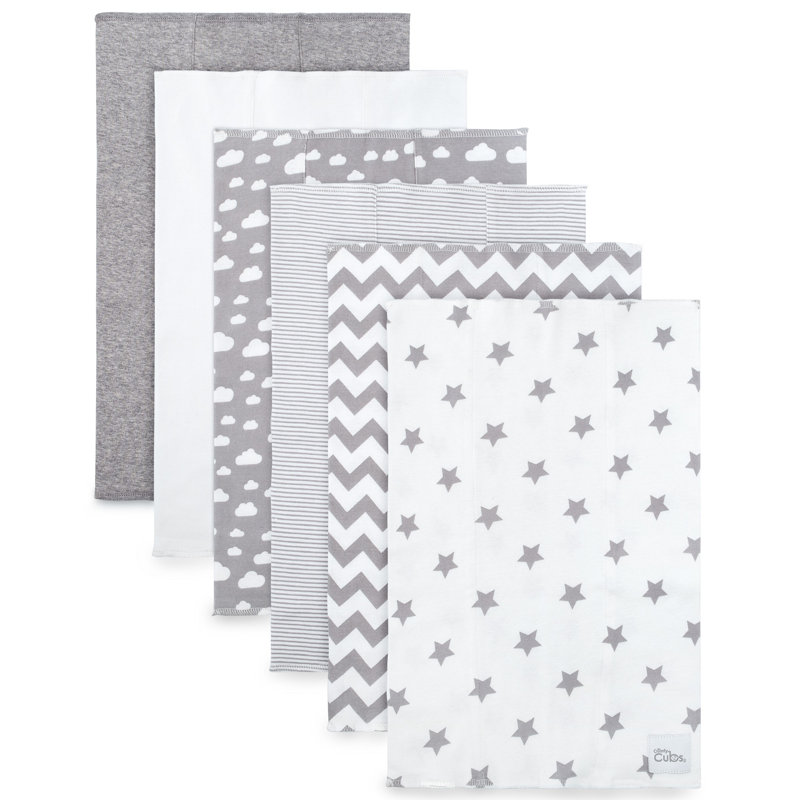 Cotton Burp Cloths 100% Cotton Bath Towels, Gray