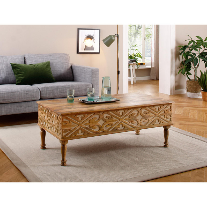 Yolanda Solid Wood Four Leg Coffee Table