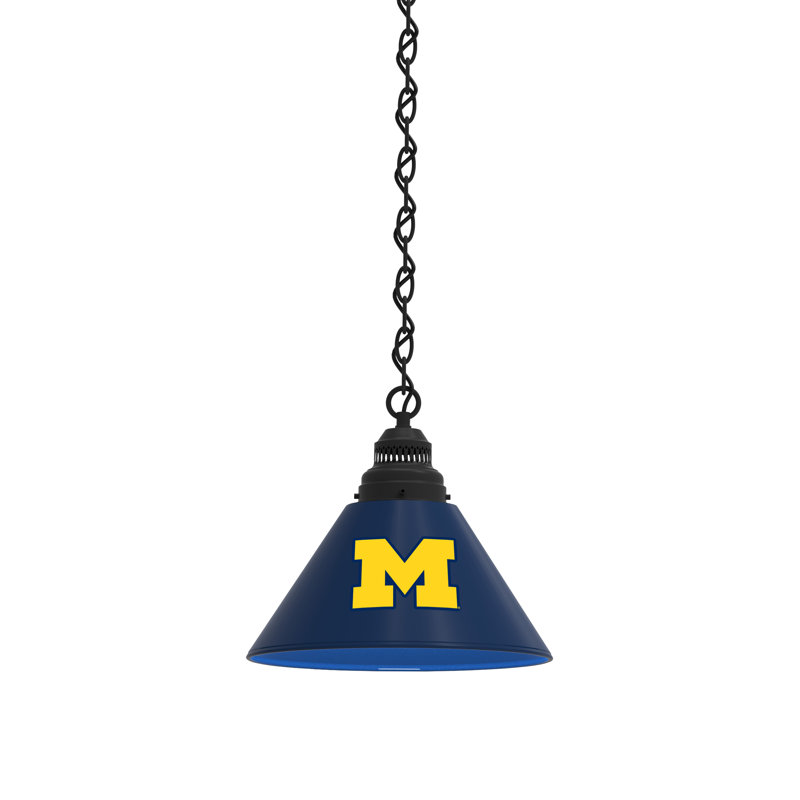 1 - Light Single Pendant, Black, Michigan Wolverines