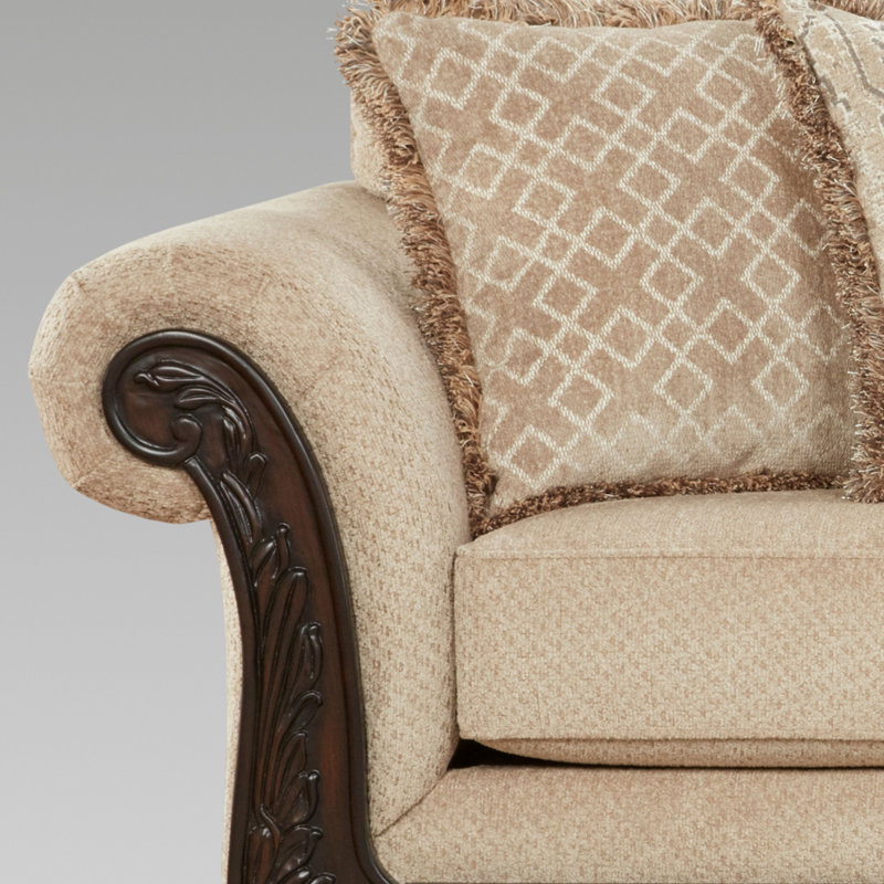 Halima 2-Piece Carved Wood Sofa & Loveseat Set