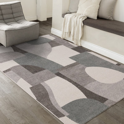 Tapis gris ivoire Smokey
