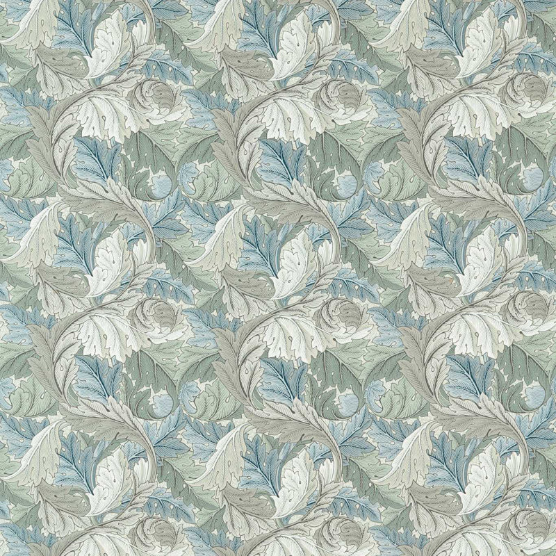 Acanthus Fabric, Mineral Blue/Linen