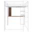 Lit mezzanine en métal blanc Space avec bureau et deux tablettes - pratique et sécuritaire-617644801