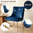 Velvet Upholstered Side Chair With Gold Legs -58014390-5490006