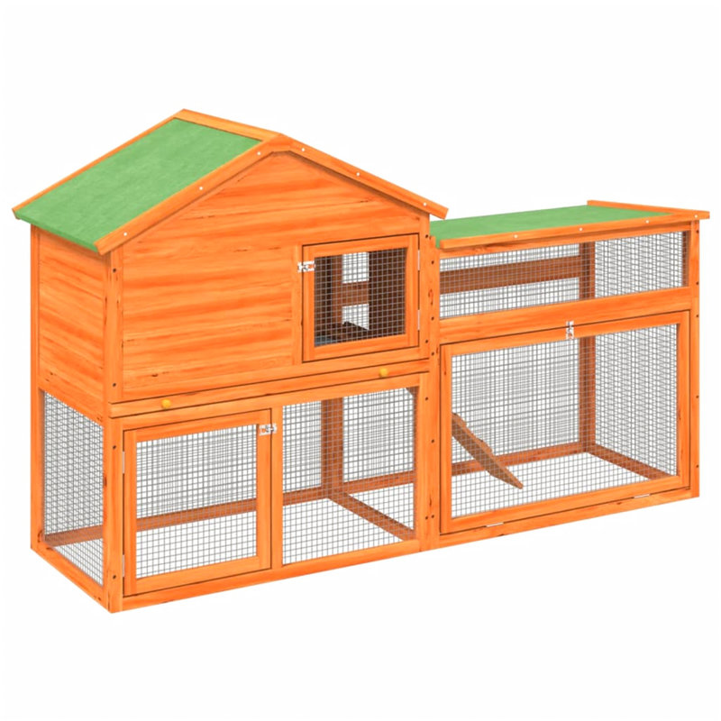 Eastham Small Animal Hutch, Brown/Green