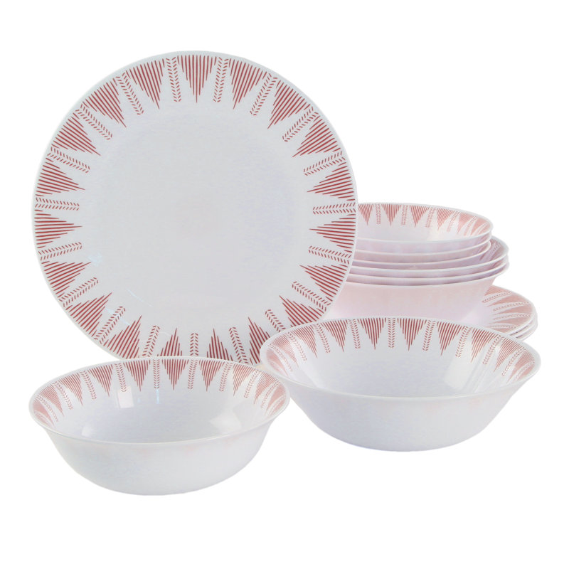 Service de table en verre Gibson - Service pour 4, Rose