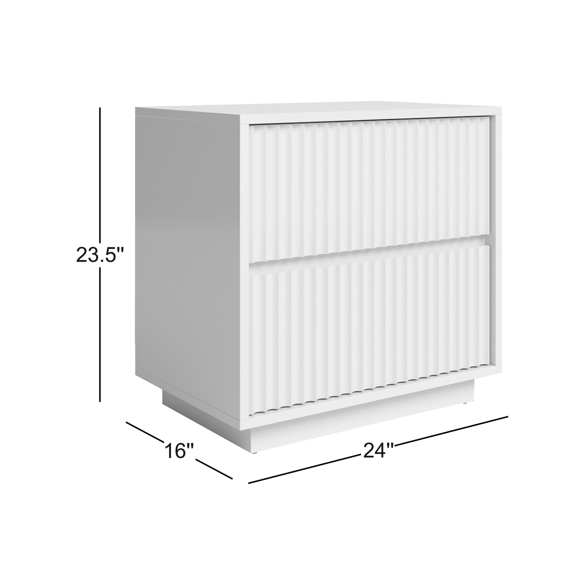Paloma 2 - Drawer Nightstand, White
